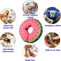 Katoggy Inflatable Dog Cone Collar for Dogs After Surgery, Soft Adjustable Blow up Donut E-Collar for Small Medium Large Dogs and Cats