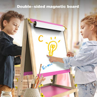 JOYOOSS Easel for Kids Art Easel Toddlers Easels With Paper Roll – Fun for Kids & Family - Pink - image 4