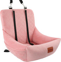 WOOAIDAGG Dog Car Seat for Small Dogs, Ultra-Soft Fabric - Pink