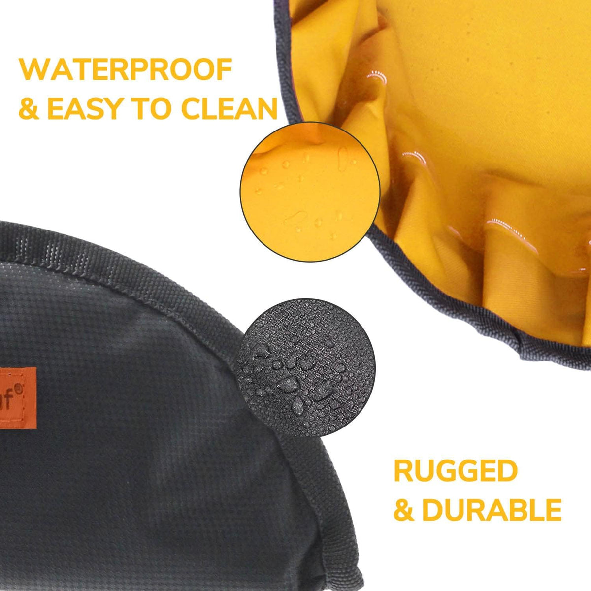 Collapsible Dog Travel Bowl - Yellow - image 4