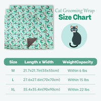 Paw Legend 27.6" Cat Wrap for Grooming Cat Wrap for Cutting Nails Cat - M(21.7'x21.7") / Summer Cat - image 2
