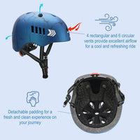 KAMUGO Kids Bike Helmet Set - Blue Carbon Fiber - image 4