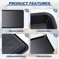 Mifoci pack of 4 black plastic dog crate replacement trays, 35 x 23.6 inches - view 3