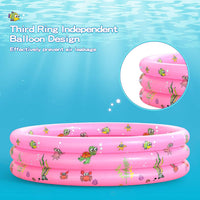 Garden Round Inflatable Baby Swimming Pool - Pink - image 4