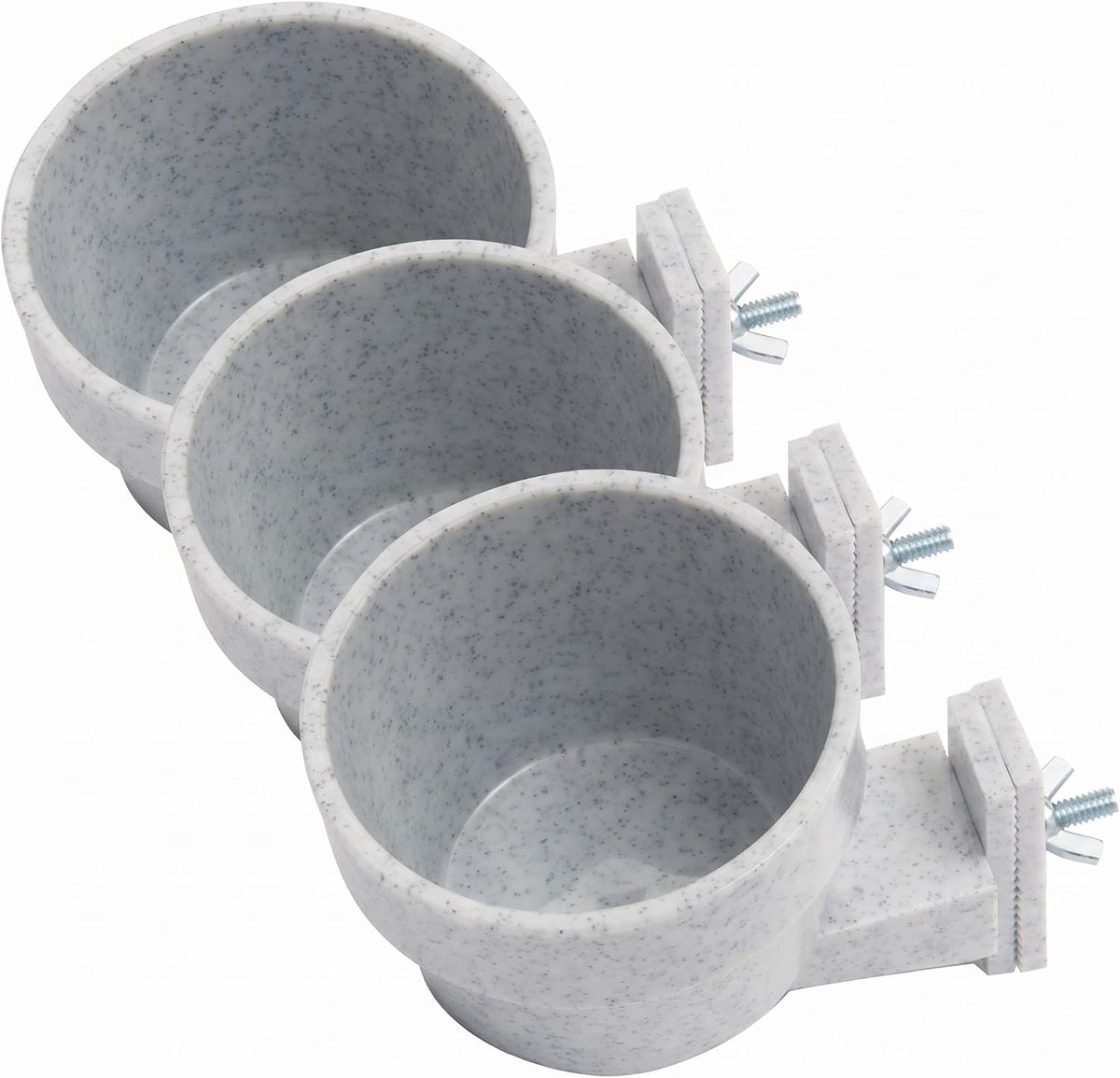 Lixit Quick Lock Removable Bird Cage Bowls for Birds, Rabbits - 10oz (Pack of 3)