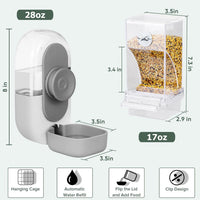 Lemtrflo No Mess Bird Feeder Water Dispenser - Gray - image 2