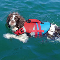 Kuoser Dog Life Jacket with Rescue Handle - Xx-large (Chest Girth:30.7-38.5'') / Red & Navy - image 4