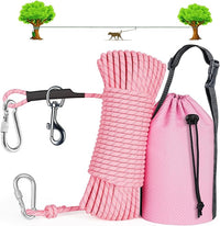 Tresbro Dog Camping Leash - 50ft/75ft/100ft Multi-size Dog Trolley System for Dogs Up to 300lbs, Portable Lightweight Runner Lead and Reflective Tie-out Cable for Yard, Courtyard, Park, Camping