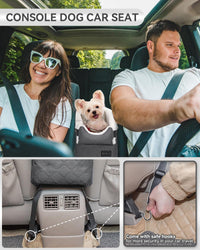 PETSFIT Center Console Dog Car Seat with Adjustable Seat-Rail Anchor - Grey / Small - image 2