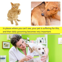 Cat & Dog Grooming Set - Fine Tooth Comb For Grooming And Removing Dandruff Flakes Remove Float Hair Tear Marks (green)