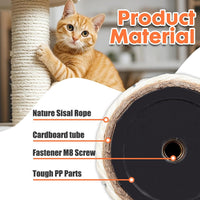 PowerKing Natural Sisal Replacement Scratching Post - 15.7''+15.7''+7.87''+7.87'' (2.67''Thick) / White - image 4