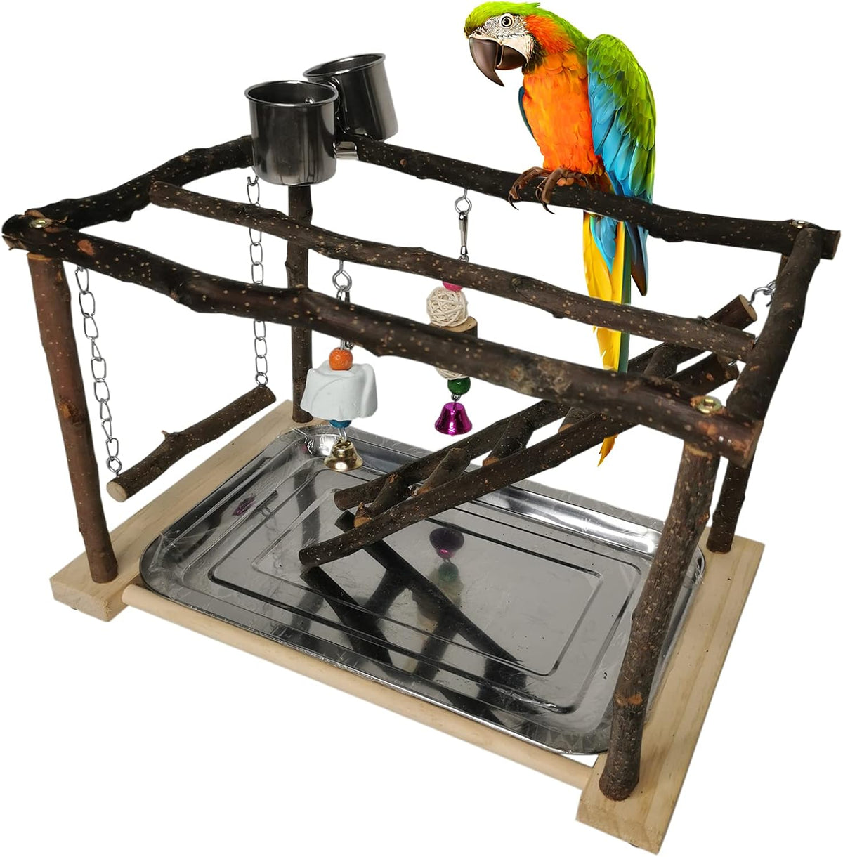 Tfwadmx Parrots Playstand Bird Play Gym Cockatiel Playground Wood