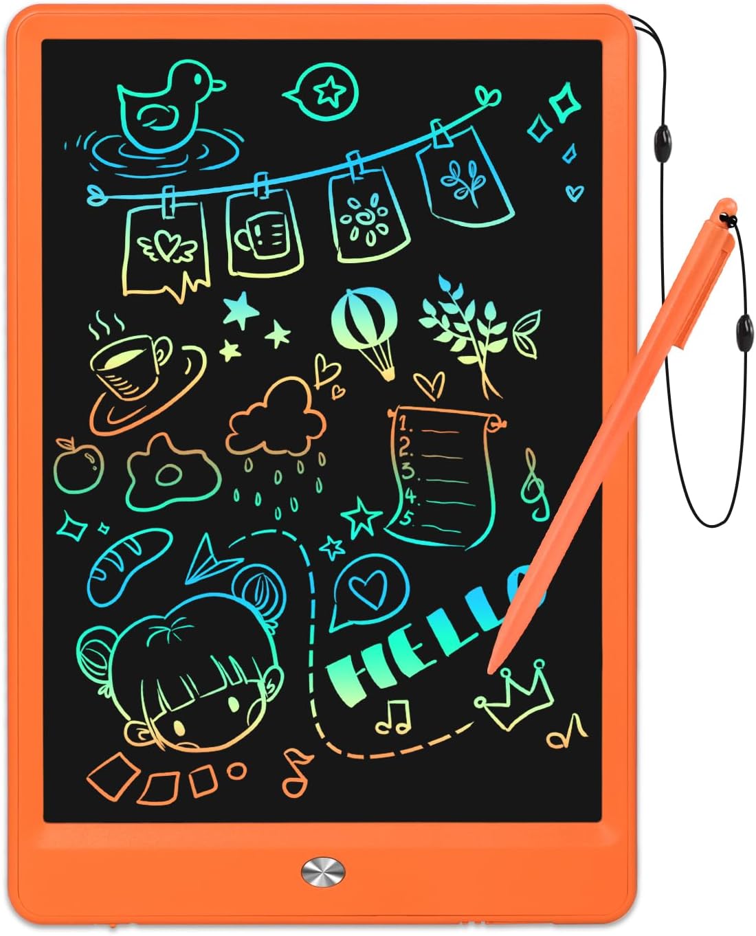 EooCoo Kids LCD Writing Tablet, Stocking Stuffers for Toddler - 10”orange
