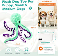 Fuufome Squeaky Dog Toys for Indoor Play with Small - Green - image 2