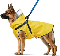 Dog Raincoat: Dog Rain Jacket with Reflective Harness & Removable Hood - XX-Large