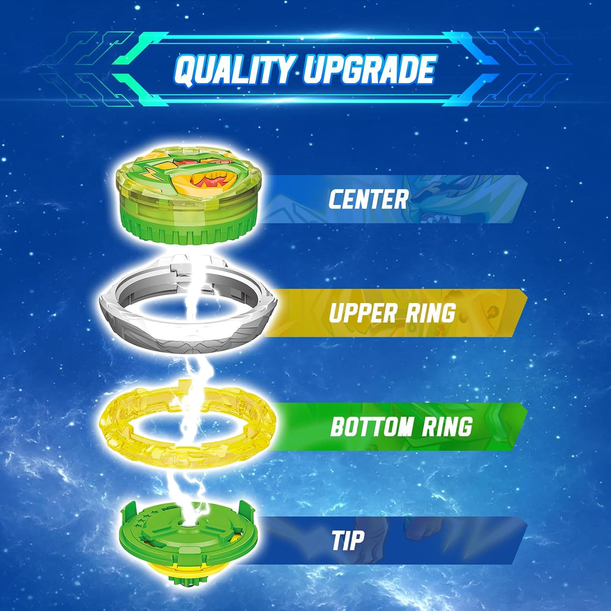 Infinity Nado sword launcher spinning top, Gale Wings metal battle top with sword-shaped launcher - view 16