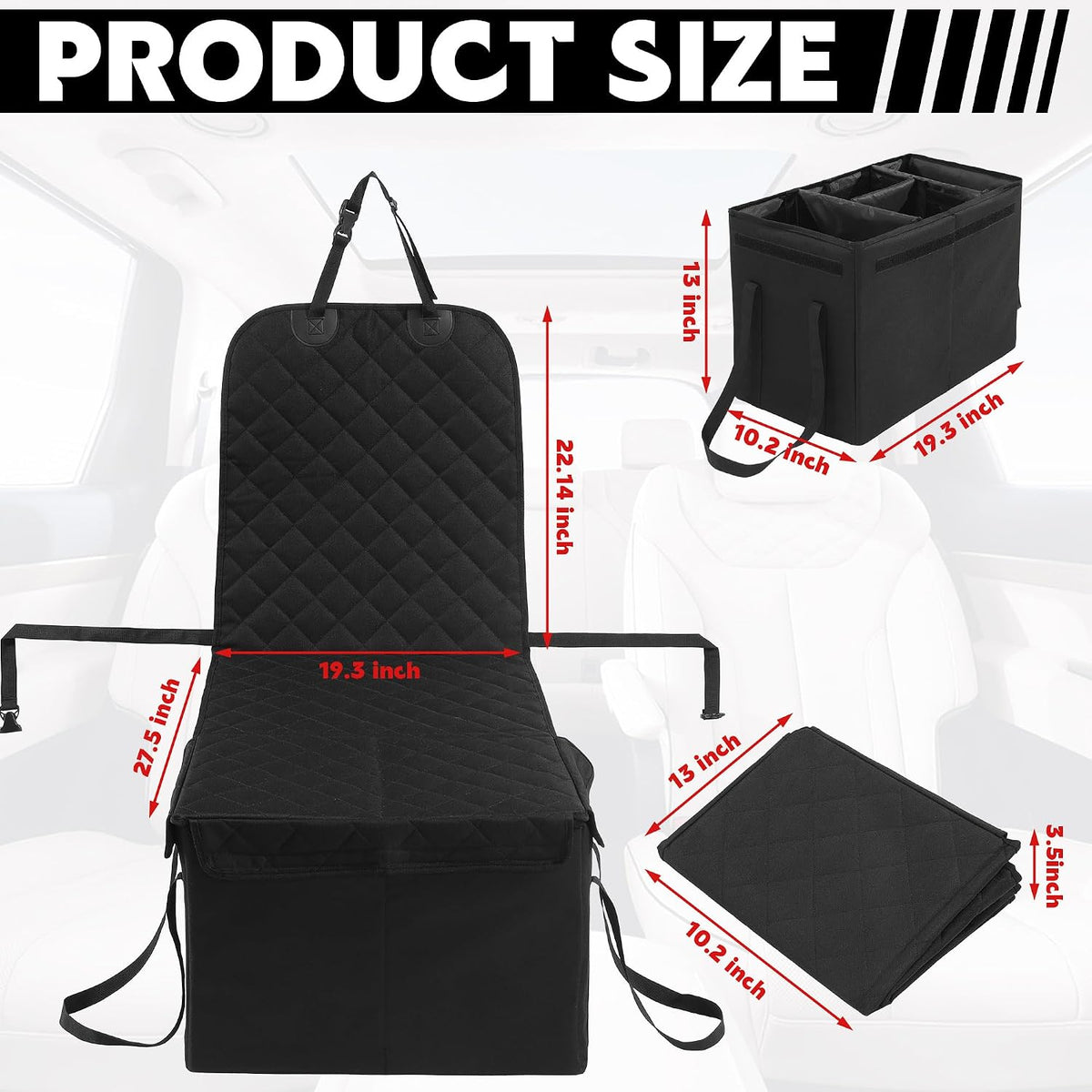 HOMBYS Back Seat Extender for Dogs - Small(27.5"x19"x22") - image 3