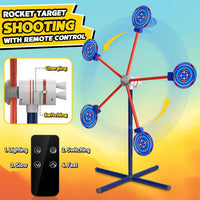 Rocket Shooting Games Toys with Rotating Target 2 Toy Guns 20 Foam - Multi-colored - image 4