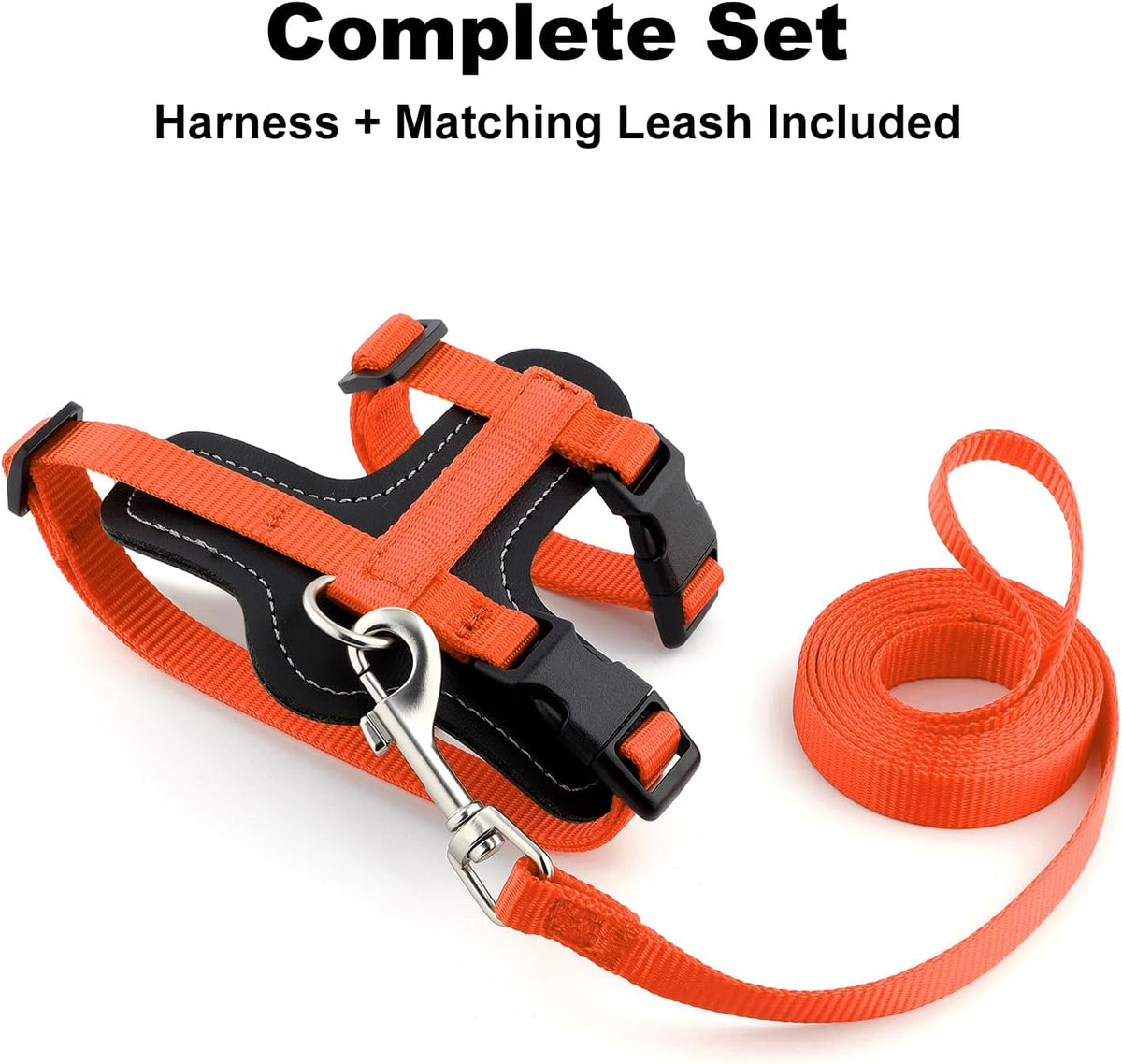 Plutus Pet Adjustable Cat Harness and Leash Set - Orange - image 2