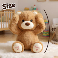 Hopearl Peek A Boo Cow Interactive Repeats What You Say Plush Diary - Bear - image 3