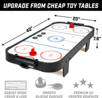 GoSports 40 Inch Table Top Air Hockey Game for Kids - 40 Inch / Black - image 4