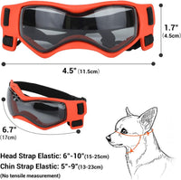 Dog Sunglasses for Extra Small Breed UV Protection Windproof XS Dog - Small / Orange - image 4