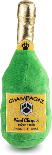Haute Diggity Dog Woofford Reserve Bottle Plush Dog Toy - Clicquot Classic (Green) / One Size