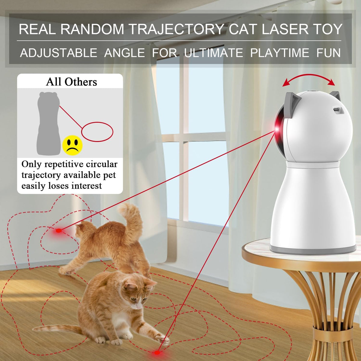 YVE Life Interactive Cat Toys Laser for Indoor Cats - White - image 2