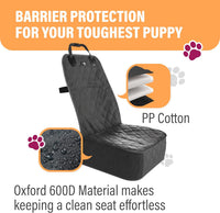 Dog Car Seat Cover, Waterproof Front Seat Protector for SUV Truck Sedan, Pet Safety Travel Comfort - Beige - image 3