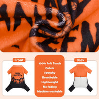 CuteBone Dog Halloween Pajamas Puppy Onesies Small Dogs Soft Pjs Coat - Small / Happy Halloween - image 2