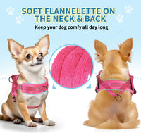 Lukovee Small Dog Harness and Leash Set, No Pull Soft Padded, XS - B-pink / M ( Chest 19.7'' ~ 29.1'') - image 4