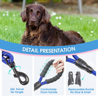 2/4/5/6 FT Dog Leash with Comfortable Padded Handle and Highly - 1/2'' x 5 FT / Navy Blue - image 3