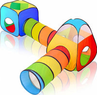 Kids Play Tunnel Tent for Toddlers - 4 Pcs B