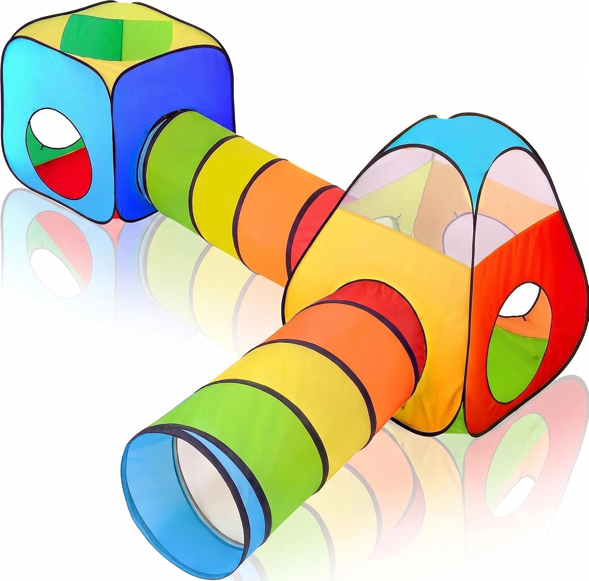 Kids Play Tunnel Tent for Toddlers - 4 Pcs B