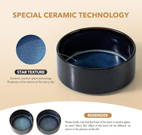 Elevated Dog Bowls, Raised Ceramic Dog Bowl for Small & Medium Dogs – Essentials for Dogs - Double Bowls with Stand- Starry Sky / 3.4CUPS - image 4