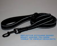 Max and Neo Double Handle Traffic Dog Leash, Reflective - 6 FT / Black - image 3