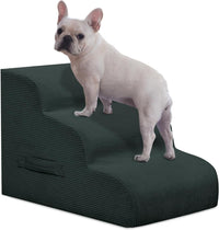 4 Step Dog Stairs Pet Ramp for High Beds, Sofas and Cars – Essentials for Dogs - Dark Gray / 3.0 / 3-Step 16"H