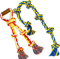 Extra Large Dog Rope Toys for Aggressive Chewers, Tug of War - 6knothandle