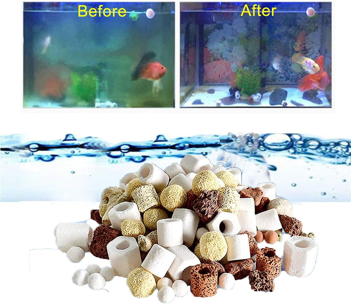 4pcs Aquarium Waterfall Reptiles Turtle Filter Cartridges Replacement - 18oz Filter Media