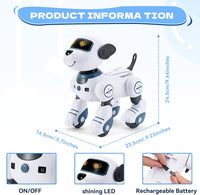 FUUY interactive remote control robot dog for kids in blue - view 4
