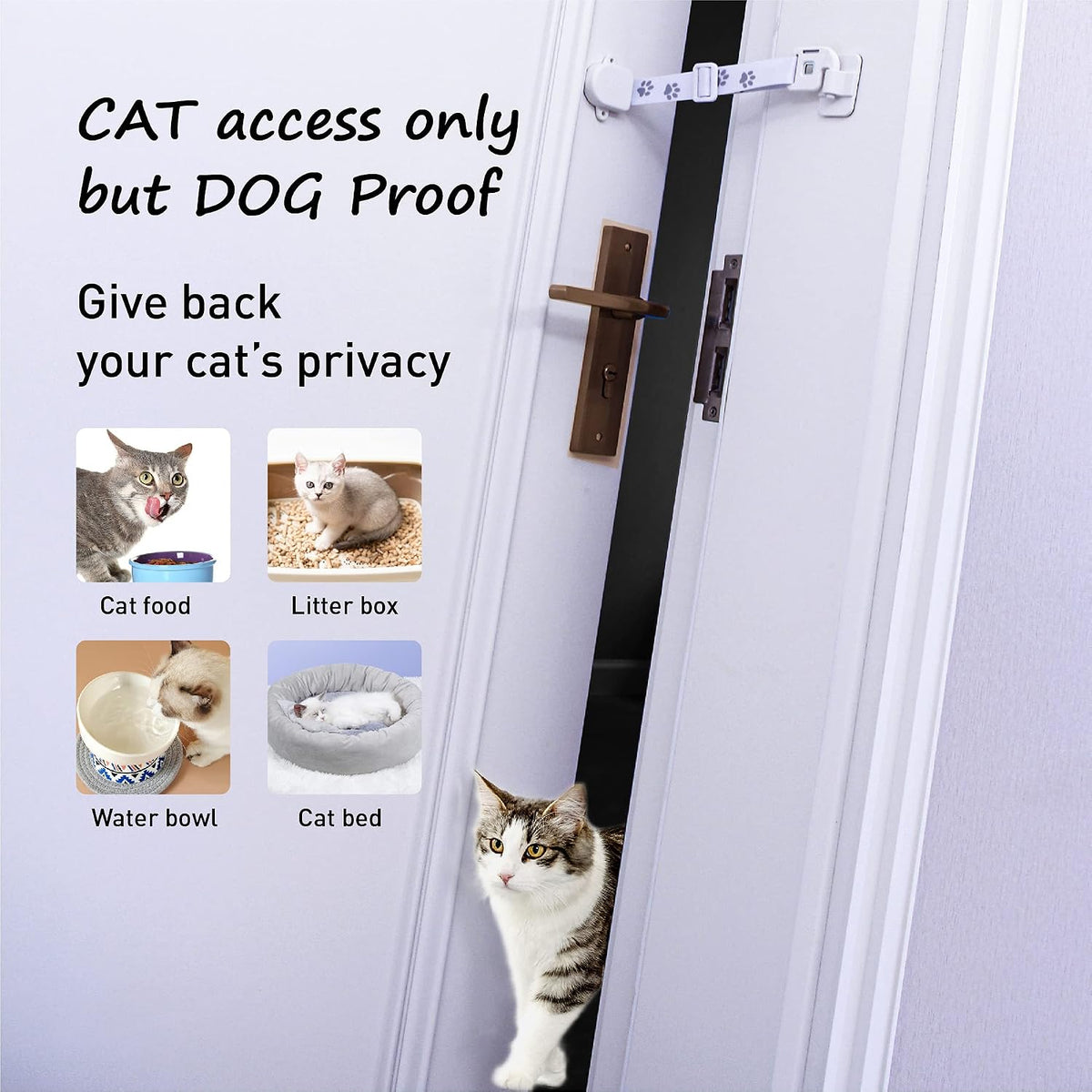 Neobay Adjustable Door Strap and Latch - Basic 2 Packs - image 3