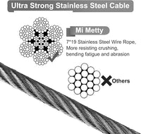Tie Out Cable for Dogs,100FT Dog Leads,Heavy Duty Tie Out Cable for Large Dogs Up to 125lbs,Durable Dog Runner Tether Line for Outdoor,Yard