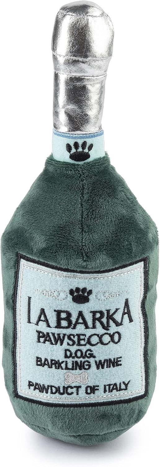 Haute Diggity Dog Woofford Reserve Bottle Plush Dog Toy - Pawsecco (Dark Gray) / One Size
