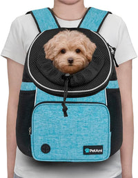 PetAmi Dog Front Carrier Backpack - Large (15.5x9x18) / Teal Blue - image 2