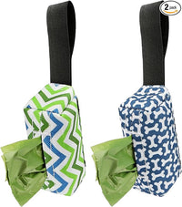 Dog Poop Bag Holder for Leash, 2 Pack Dog Poop Bag Dispenser, Sturdy and Guaranteed Leakproof Poop Bag Holders for Leashes, Dog Waste Bag Holder, Unscented, 2 Dispenser and 30 Bags By PobbY