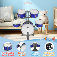 CHADRIGIVS kids drum set with bass drum pedal, cymbal, drumsticks and four-legged stool - view 6