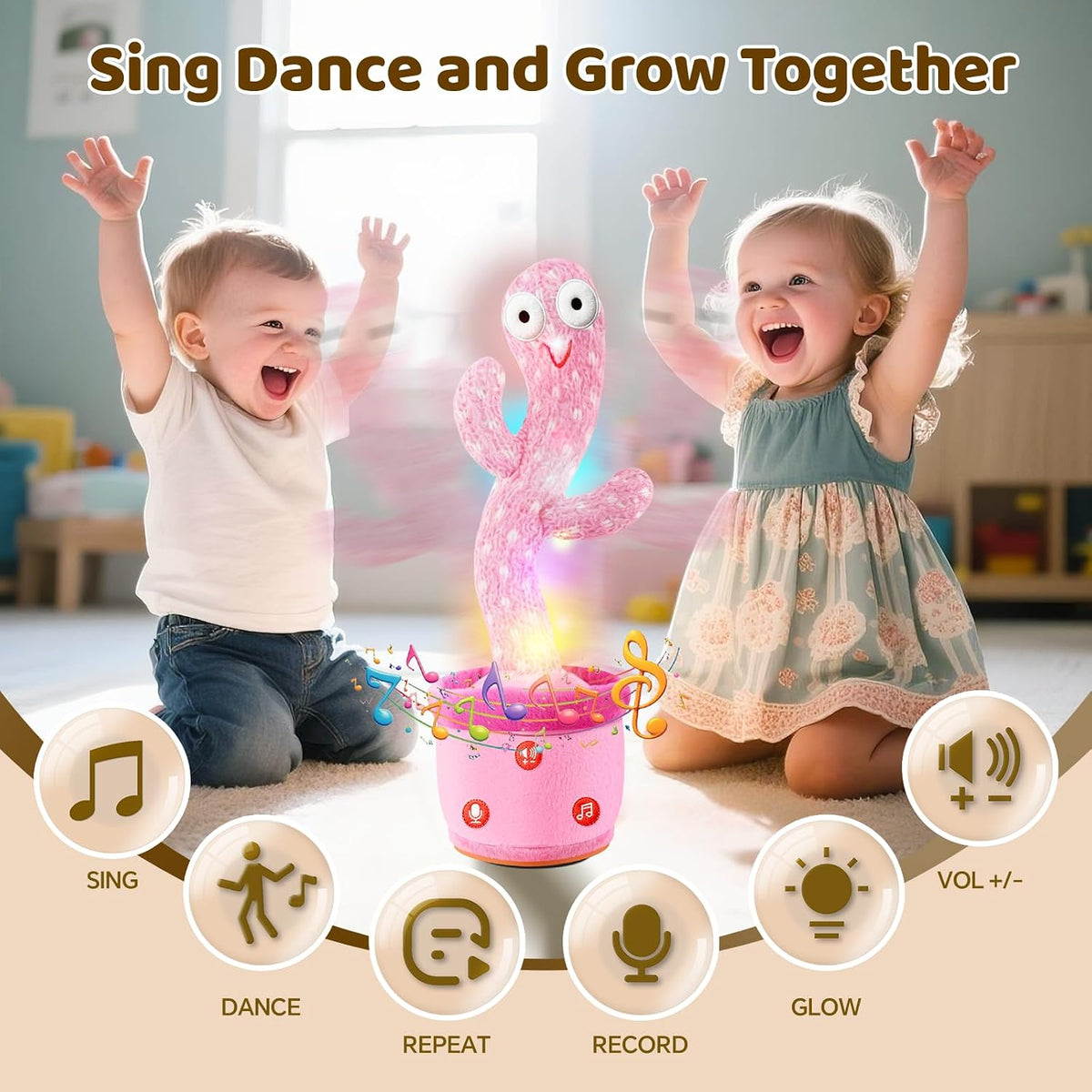 SANJOIN Dancing Talking Cactus Toy - Rechargeable - image 2