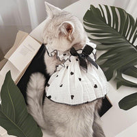 Dog Dresses for Small Dogs Girl Female Dog Cat Clothes Dress Cute - Light Pink & Black / Small (suggest 4.5-6.5 lbs) - image 2