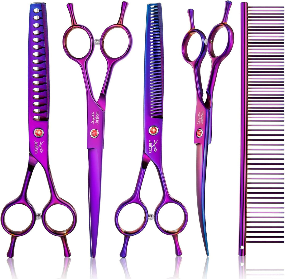 JASON Dog Grooming Thinning Scissors - Purple / 7.0