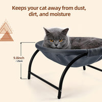 Raised Cat Hammock Bed, Pet Bed for for Indoor Cats - Dark Blue / Mesh - image 3